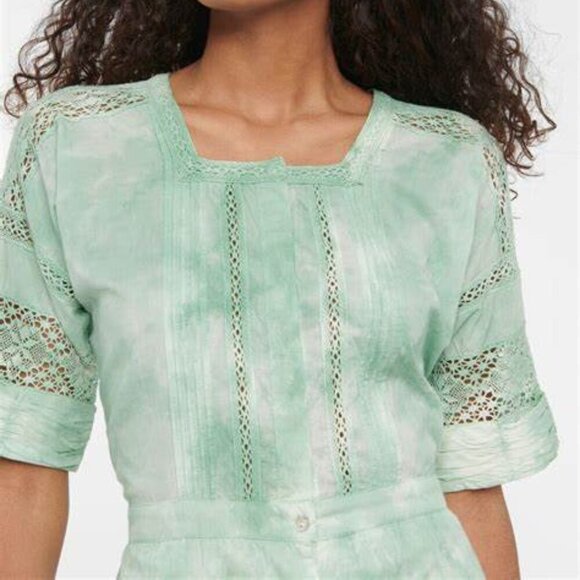 LoveShackFancy Edie Lace Green Maxi Dress - Picture 3 of 8